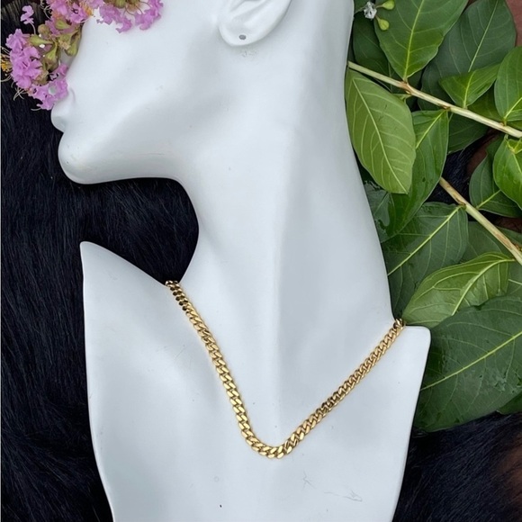 NWT Adornia 14k Gold Vermeil Cuban Chain Link Necklace - Picture 2 of 14